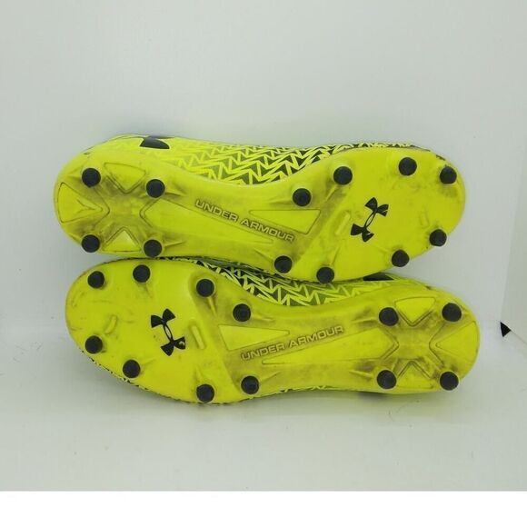 Under Armour Force 2 FG Mens Neon Yellow/Black Soccer Cleats - sz. 7 1/2 - Picture 5 of 6